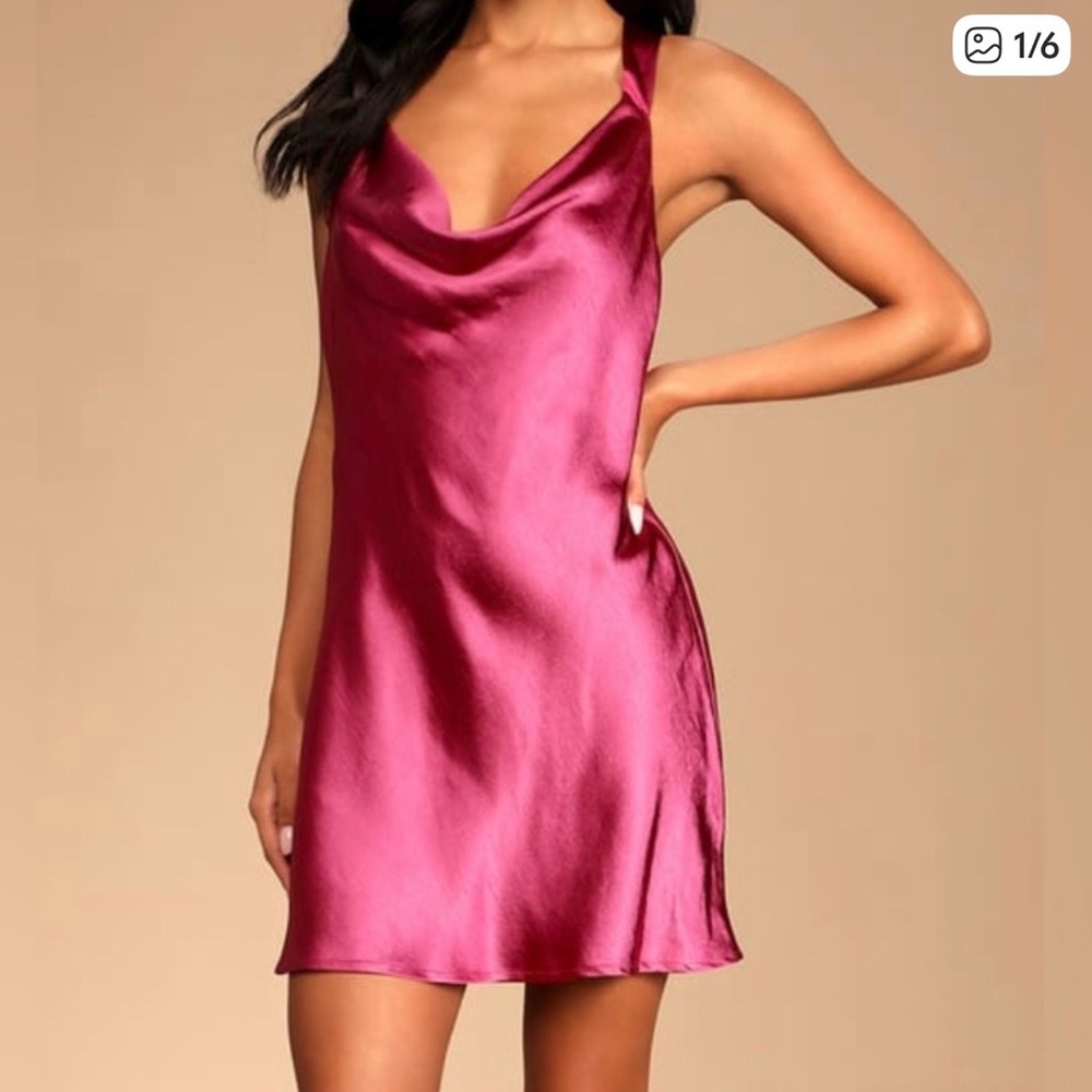 Lulu's Fuchsia Backless Dress - Picture 3 of 3